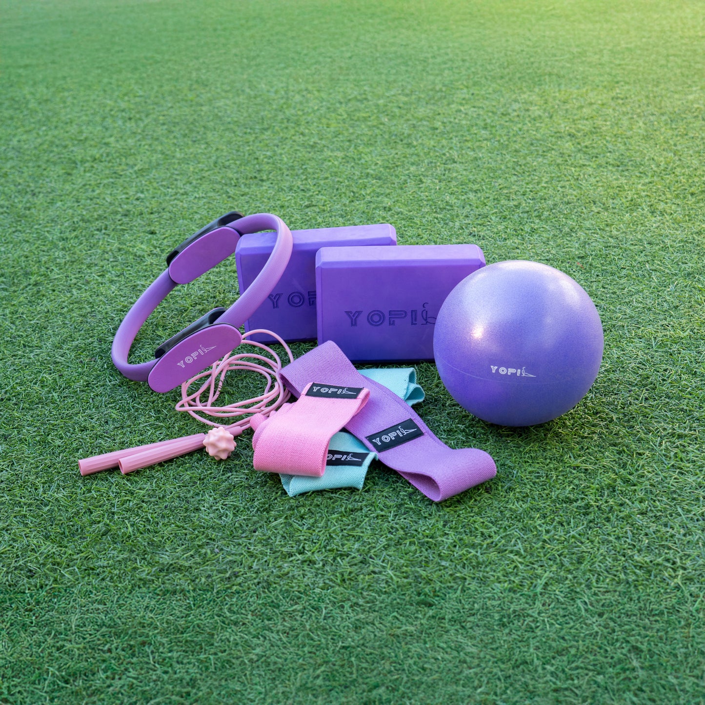 9-in-1 Yoga & Pilates Kit for Home Workouts – Blocks, Ring, Ball, Bands & More